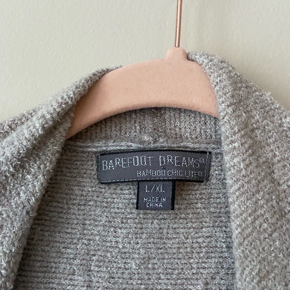 Barefoot Dream Bamboo Chic Lite Cardigan Gray Size L/XL EUC T789 - Picture 4 of 5